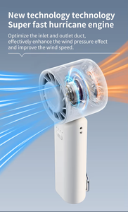 Mini ventilador, ventilador recargable, ventilador portátil, ventilador de mano, ventilador plegable, ventilador con gancho de metal, mini ventilador portátil plegable con gancho de metal - Product Image 3