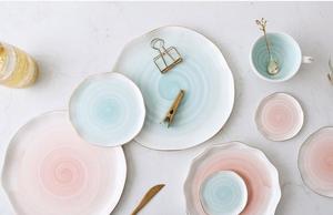 Entrepôt en Chine Nouveau design en vrac Assiettes de service plates en porcelaine utilisées quotidiennement Assiettes de buffet à steak - Product Image 6