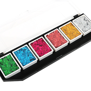 Bling Shinning Gleam Glitter Cream Pallet para el cuerpo del cabello Maquillaje que brilla en la noche Negra - Product Image 4