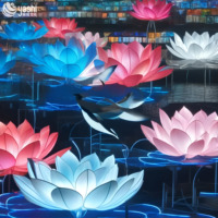 Projet clé en main d'éclairage de Noël : Expérience lumineuse magique aux lumières champignon, Festival des lumières pour parcs d'attractions, Lanternes de fêtes
