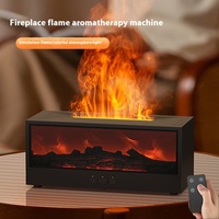 Transfrontalier bureau artificiel 3D cheminée flamme aromathérapie Machine télécommande coloré atmosphère lumière maison humidificateur