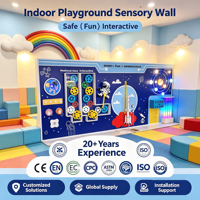 Parc de jeux intérieur pour enfants : Mur interactif de jeu de balle en tubes d'acier