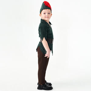 1er juin <span class=keywords><strong>Chasseur</strong></span> Costume d'Halloween pour enfants Peter Pan Stage Robin Hood Archers Composant de robe pour garçons et Echo Type de personnage - Product Image 5