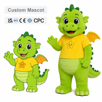 Costume de Mascotte Dragon Personnalisé en Gros, Combinaison Intégrale en Peluche Ultra Douce en Coton PP, Tenue de Personnage OEM ODM, Fursuit de Reptile de Dessin Animé