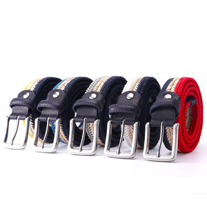 <span class=keywords><strong>Ceinture</strong></span> en toile <span class=keywords><strong>tressée</strong></span> décontractée pour <span class=keywords><strong>homme</strong></span> et femme avec boucle en alliage à motif d'arête de poisson - Product Image 2