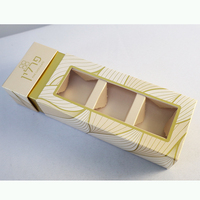 Carton de chocolat estampage à chaud gaufrage fenêtre en PVC matériaux recyclés écologiques