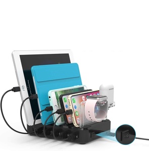 110W Sạc Nhanh 6 Cổng <span class=keywords><strong>USB</strong></span> Đ<span class=keywords><strong>a</strong></span> Chức Năng Có Thể Tháo Rời Baffle PC Máy Tính Để Bàn Nhanh Chóng Sạc Trạm Cho Nhiều Thiết Bị & Máy Tính Xách Tay - Product Image 1