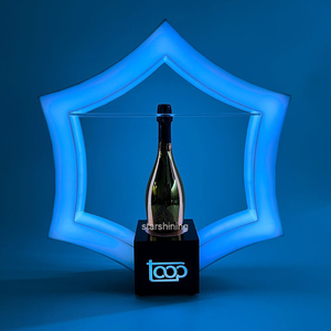 Nightclub Bar Lounge Custom LOGO Hexagonal LED champagne Bottle Presenter <strong>VIP</strong> Glorifier Display Bottle Holder <strong>Stand</strong> - Product Image 3