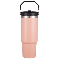 Vaso Térmico de Acero Inoxidable 304 de 30 oz, Compatible con Portavasos de Auto, Aislado al Vacío, para Uso Diario y Regalos Empresariales