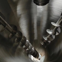 Mélangeur de poudre détergente en acier inoxydable à prix d'usine avec moteur DC, mélangeur à vis et capacité de revêtement, capacité de 1000L