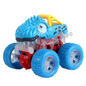 Juguete de Plástico para Niños en Oferta, Estilo Tiburón, Carro de Toros, Estilo Dibujos Animados, Coche de Fricción de Doble Inercia con Luces - Product Image 5