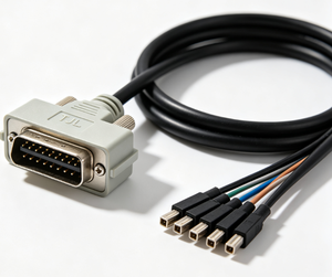 Conector Micro-D J30J‑15TJL‑30CM, conector macho de 15 núcleos con cable precableado de 300 mm para sistema de control de aviónica industrial - Product Image 4
