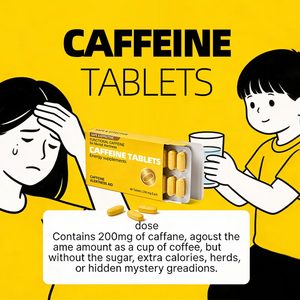 Tabletas de Cafeína de Fábrica, Mejora la Concentración y Aumenta la Energía y Vitalidad, Suplementos Energéticos - Product Image 6
