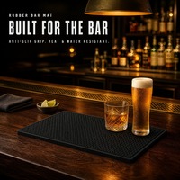 Tapis de bar en caoutchouc personnalisé, antidérapant, imperméable, résistant à la chaleur, tapis à bière, logo personnalisé OEM pour bar, pub, restaurant