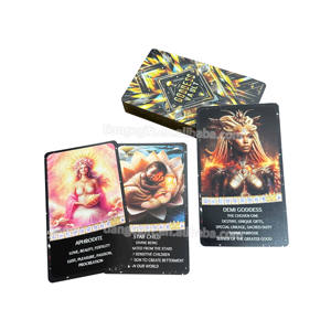 Cartes <span class=keywords><strong>Oracle</strong></span> d'Affirmation pour la Famille, Personnalisables avec Logo, Bords Dorés, Écologiques, sur Papier, Thème Déesse - Product Image 3