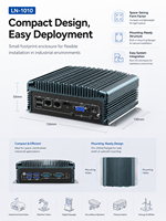 Computadora Integrada Sin Ventilador, con Múltiples Puertos de Entrada/Salida, LAN Dual, COM, USB, HD, VGA, para Proyectos OEM/ODM, Compatible con Windows y Linux, PC Industrial Integrado