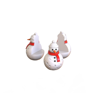 Custom Eco-Vriendelijke Vakantie Decoratieve Hars Winter Kerst Sneeuwpop Trine Planter Ondersteuning Voeten Voor Bloempot Tuin & Thuis Gebruik - Product Image 2