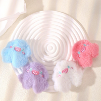 Porte-clés en peluche monstre pastel minimaliste, créature mignonne et moelleuse, décoration de sac pour usage quotidien et cadeaux