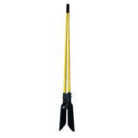 Pioche à piquets isolée à manche en fibre de verre haute tension, outil de creusement manuel à double lame, équipement de sécurité pour électriciens
