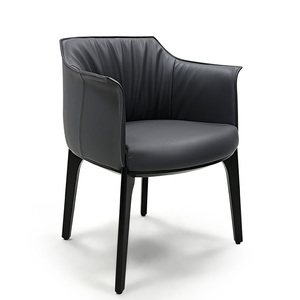 Fauteuil de salon en cuir minimaliste moderne, fauteuil de détente individuel pour restaurants, salon, chambre, hôtel, balcon, prix d'usine - Product Image 1