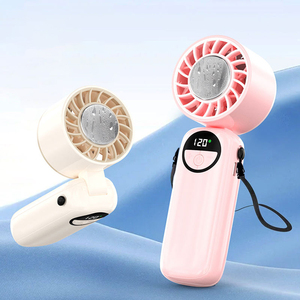 Mini ventilateur portatif rechargeable par USB, durable, avec pulvérisation nano, humidificateur et fonction de suspension au cou - Product Image 1