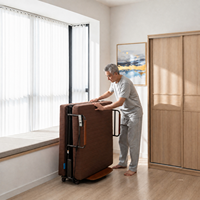 Lit médical électrique pliant télécommandé avec dossier réglable, élévation des jambes, matelas de 12 cm, 8 roues, OEM ODM VLranlife