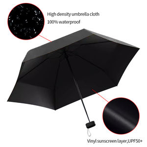 Parapluie pliable de poche portable, 5 plis, ultra léger, mini parapluie de voyage, protection UV, pluie - Product Image 6