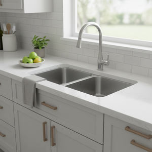 [BAEKJO] EUROPEAN BD820 Durable 1.2T Kitchen Sink Featuring Deep Drawn Double Bowl and Hygienic <b>Smooth</b> Walls - Product Image 3