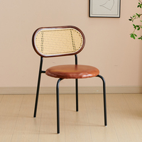 Chaises de salle à manger portables à structure métallique moderne avec assise en mousse PU pour la maison, le bureau, l'entrepôt, l'appartement