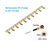 10 Conectores Hembra UFL, U.FL RF RF-1/MHF-3/MHF-4, Conector SMT, Base de Antena WiFi, Terminal de Placa de Antena Coaxial RF para PCB