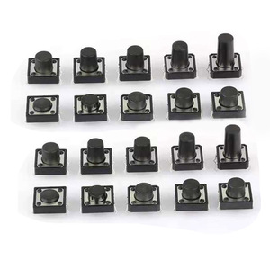 สวิตช์กดแบบสัมผัสแนวตั้ง PCB 12x12 มม. 5/6/7/8/9/10/11/12 มม. แบบกดติดปล่อยดับ  SMD SMT 4 ขา - Product Image 1