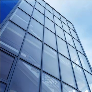 Facciata di edificio commerciale finestra <span class=keywords><strong>parete</strong></span> temperato basso-E tenda di <span class=keywords><strong>vetro</strong></span> di <span class=keywords><strong>vetro</strong></span> per le scuole centri commerciali decorazione esterna di alluminio - Product Image 2