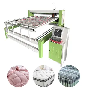 Automation Single Needle Blanket Long Arm Embroidery Quilting Sewing Machine Two Way Flat Bed Quilting Machine tianze