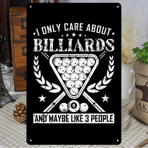 Targa in metallo targa in metallo decorazione da parete Vintage targa in metallo personalizzata biliardo targa in metallo - Product Image 4