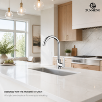 Robinet de cuisine moderne en acier inoxydable à poignée unique pour eau potable, purificateur d'eau pour hôtel, appartement, bureau, restaurant, bar