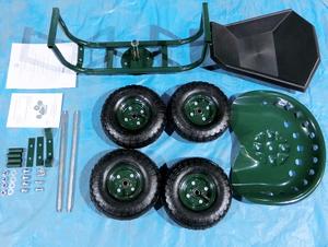 Siège de travail roulant robuste et réglable pour jardinage, chariot de jardinage pour travaux de pelouse et de jardin - Product Image 6