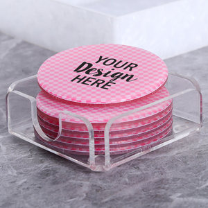 Personalized Acrylic Souvenir Coasters Round Coasters for Drinks Customized Printed