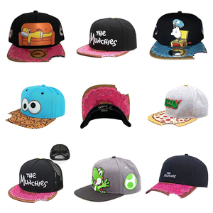 Gorra de Béisbol de 5 Paneles, 100% Algodón, con Diseño de Dibujos Animados, para Adultos, Estilo Casual Deportivo, con Borde Plano, en Oferta - Product Image 1