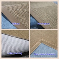 Tapis en sisal naturel en gros, tapis en jute écologique, tapis de sol en sisal antidérapant avec envers en latex, taille personnalisée pour hôtel, maison, bureau, centre commercial