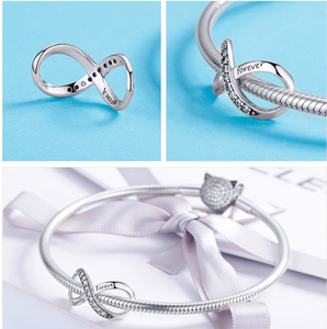 Braccialetto adatto per sempre per la <span class=keywords><strong>famiglia</strong></span> di gioielli con perline serie argento all'ingrosso per bracciale in argento Sterling 925 fai-da-te - Product Image 4