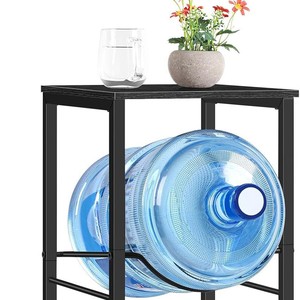 Water <b>Bottle</b> <b>Storage</b> <b>Rack</b> Metal 13x13.4x26.5 Standing Type Movable Beverage Holder For Home Living Room - Product Image 4