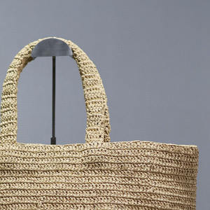 Borsa da viaggio intrecciata a mano alla moda con marchio da spiaggia in tessuto Lafite - Product Image 6