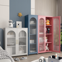 Armoire de rangement en acier Armoire à deux portes Buffet en métal Armoire de rangement pour la maison