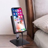 Support cellulaire portable pliable personnalisé en aluminium mignon pour iPhone Support de bureau promotionnel
