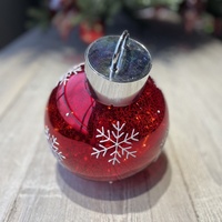 Nouvelle boule d'ornement de noël en verre faite sur commande d'usine originale avec la lumière de LED