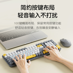 ชุดเมาส์และคีย์บอร์ดแบบสามโหมด 100 ปุ่ม รุ่นใหม่ OKR251 สำหรับเอเซอร์ ชุดคีย์บอร์ดและเมาส์ที่ใช้งานสบายและเงียบ - Product Image 2