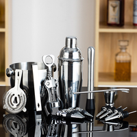Ensemble de vin moderne en acier inoxydable écologique de 16 pièces avec logo personnalisable, fabrication directe d'usine, outils de bar, shaker à cocktails
