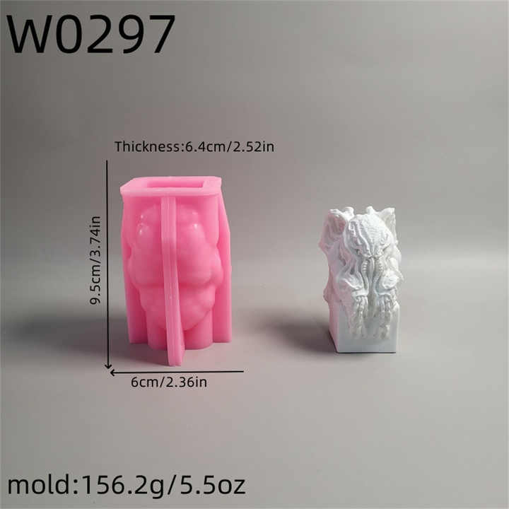 Handmade Resin Casting Molds for DIY Decorative Ornaments Ins Style Silicone Cthulhu Octopus Mold W0297 Cake Tools