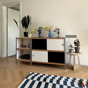 Credenza Moderna in Legno Massello di Berlino con Spazio di Archiviazione Integrato per l'Ingresso di Casa, Design Bauhaus Cinese - Product Image 4