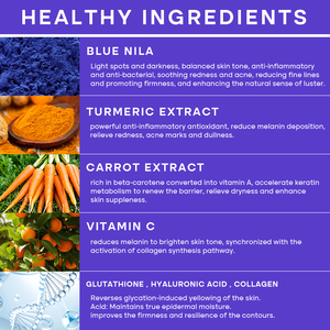 ชุดผลิตภัณฑ์ดูแลผิวหน้าไนลา สารสกัดจากแครอทและขมิ้น ช่วยลดเลือนจุดด่างดำ ผิวขาวกระจ่างใส สำหรับผิวคล้ำ ผลิตภัณฑ์ออร์แกนิคคุณภาพสูงจากเกาหลี แบรนด์ส่วนตัว - Product Image 5